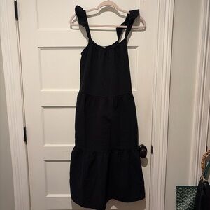 J. Crew Elegant Black V-Neck Dress